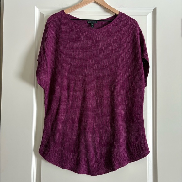 Eileen Fisher Organic Linen Blend Lightweight Sweater - Picture 1 of 4